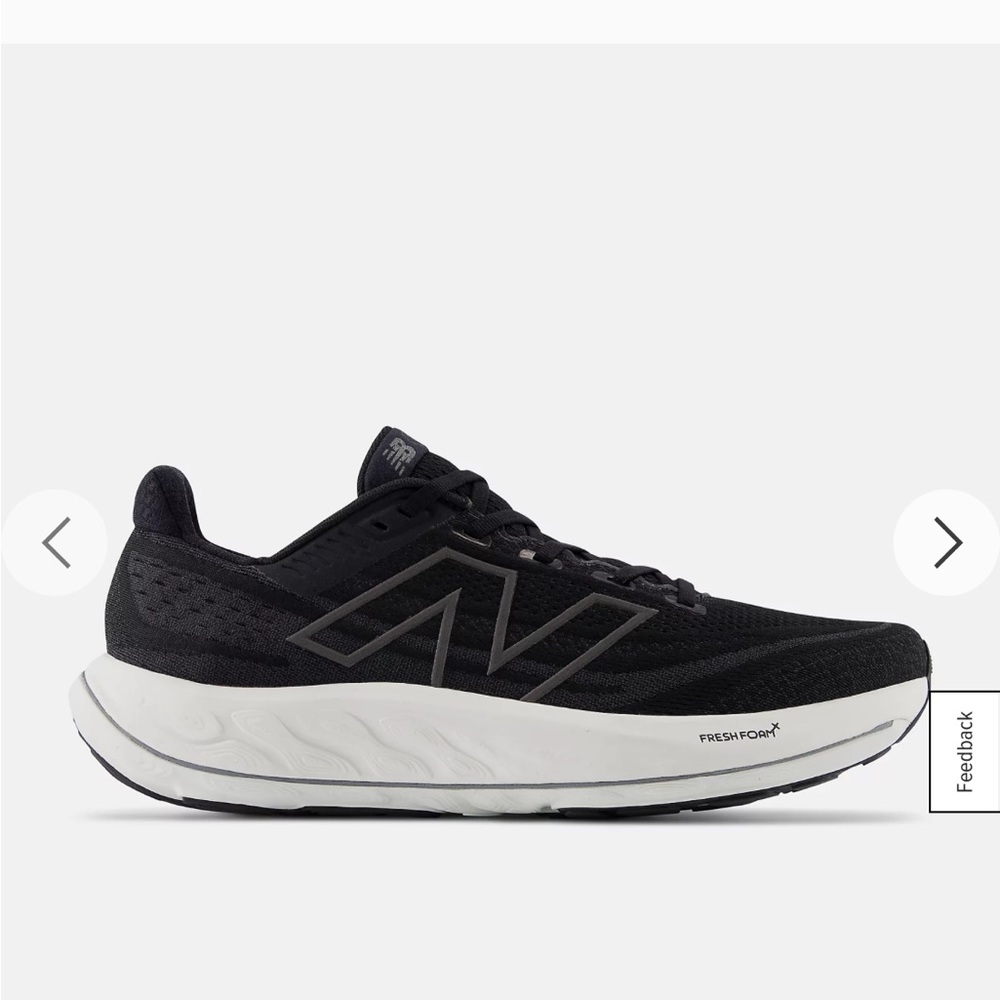 New Balance Vongo Black and White Fresh Foam Running Shoe